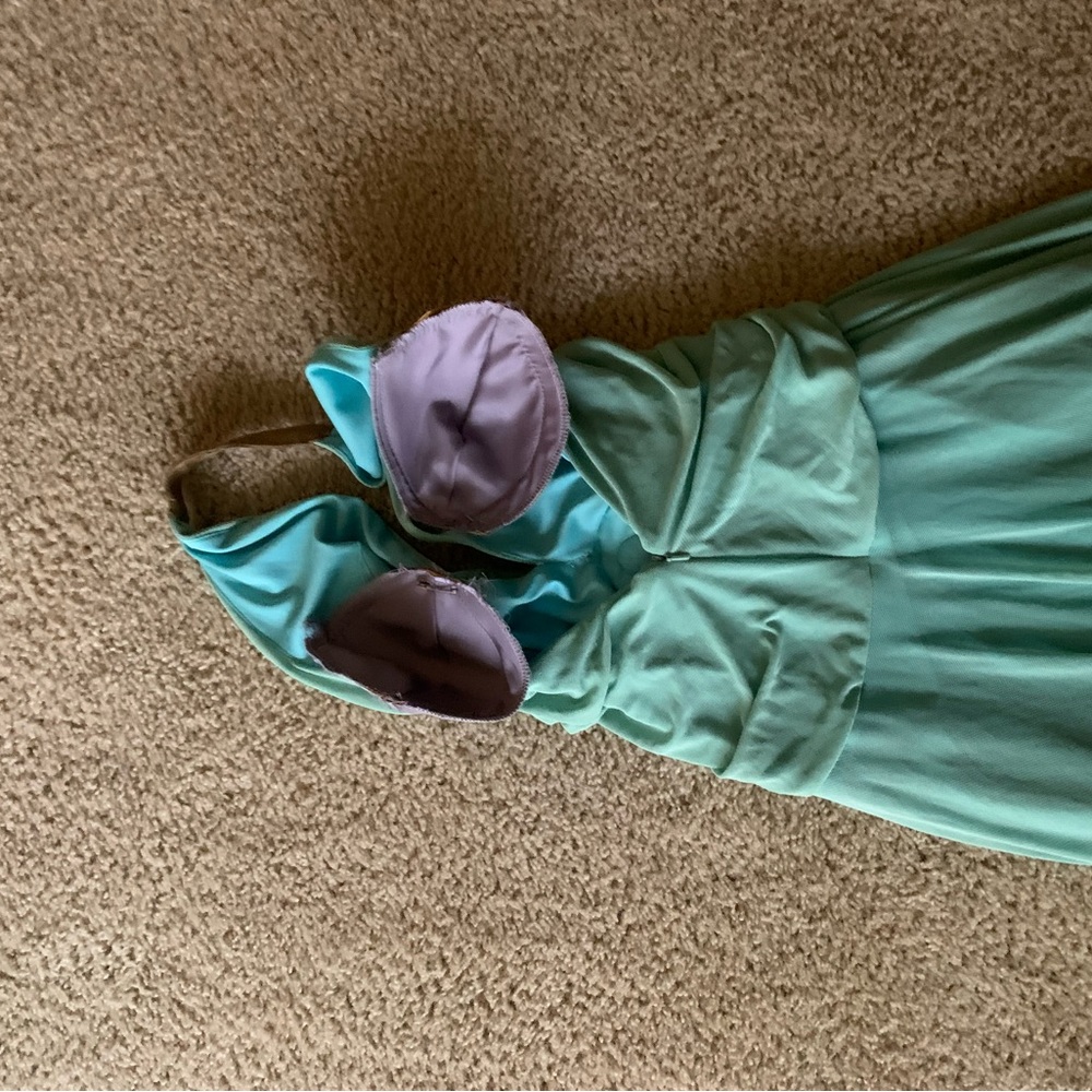High quality long turquoise dress